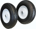 4.80/4.00-8 Solid Flat-Free Wheelbarrow Cart Wheels with Grease Fitting I259