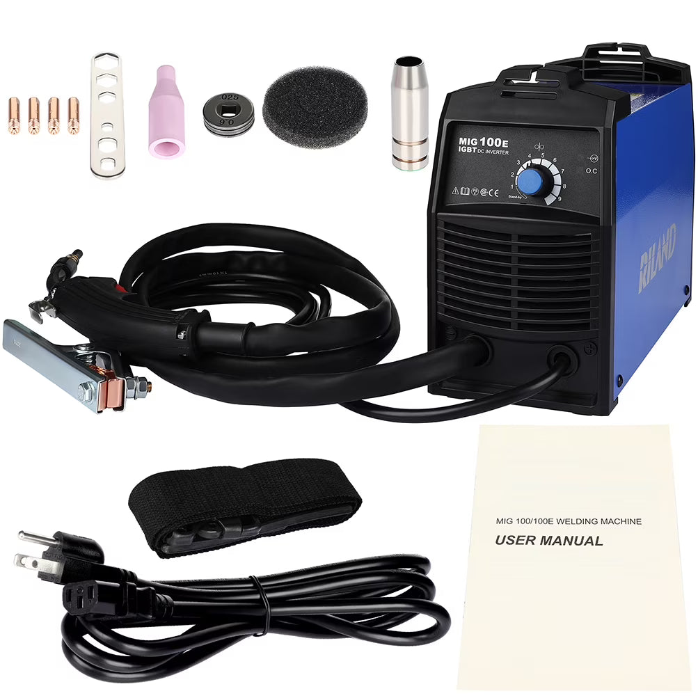 MIG Welder Machine, 110V/120V, 30-90Amp, Gasless Core Wire, Adjustable Speed Control W79690