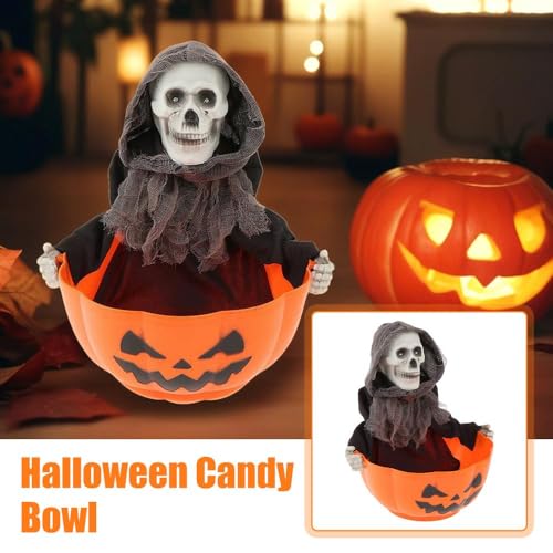 Halloween Candy Bowl with Motion Activated Light up Red Eyes and Sound W539708