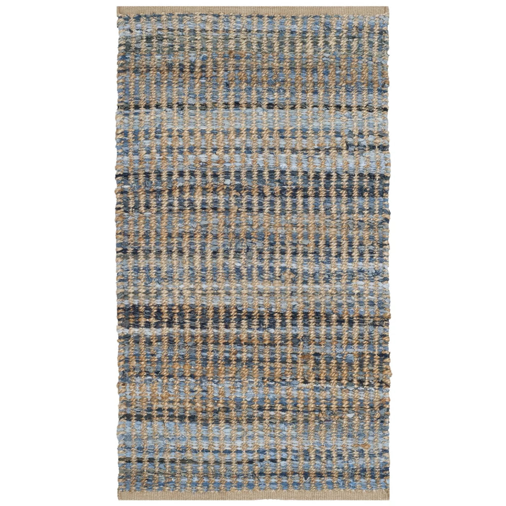 Handwoven Natural Blue Rug S477076