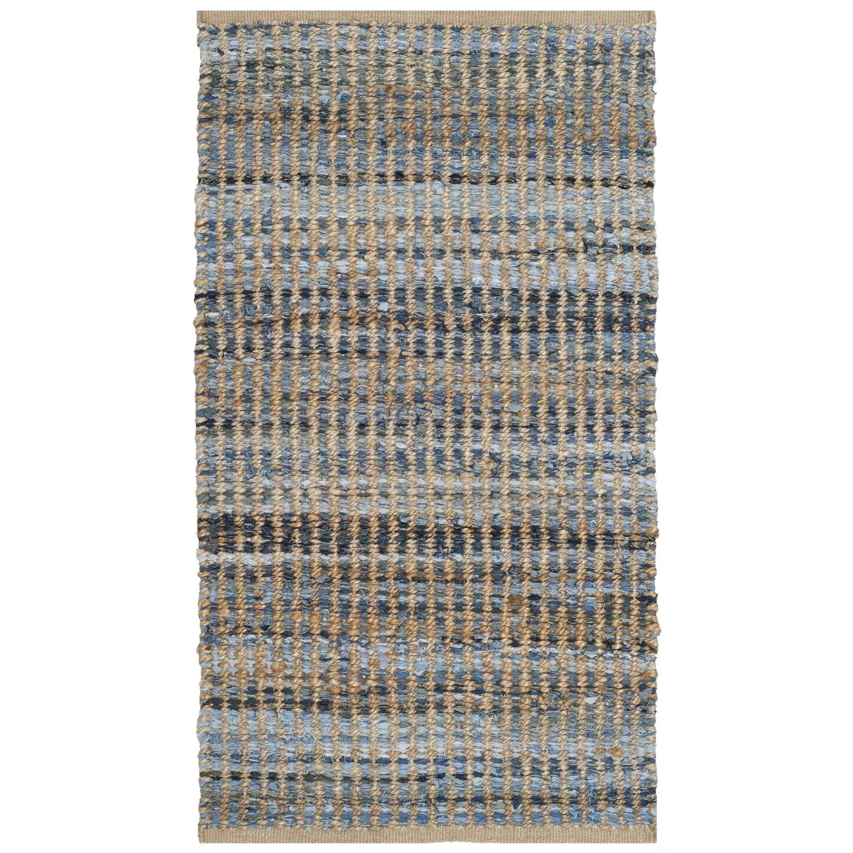 Handwoven Natural Blue Rug S477076