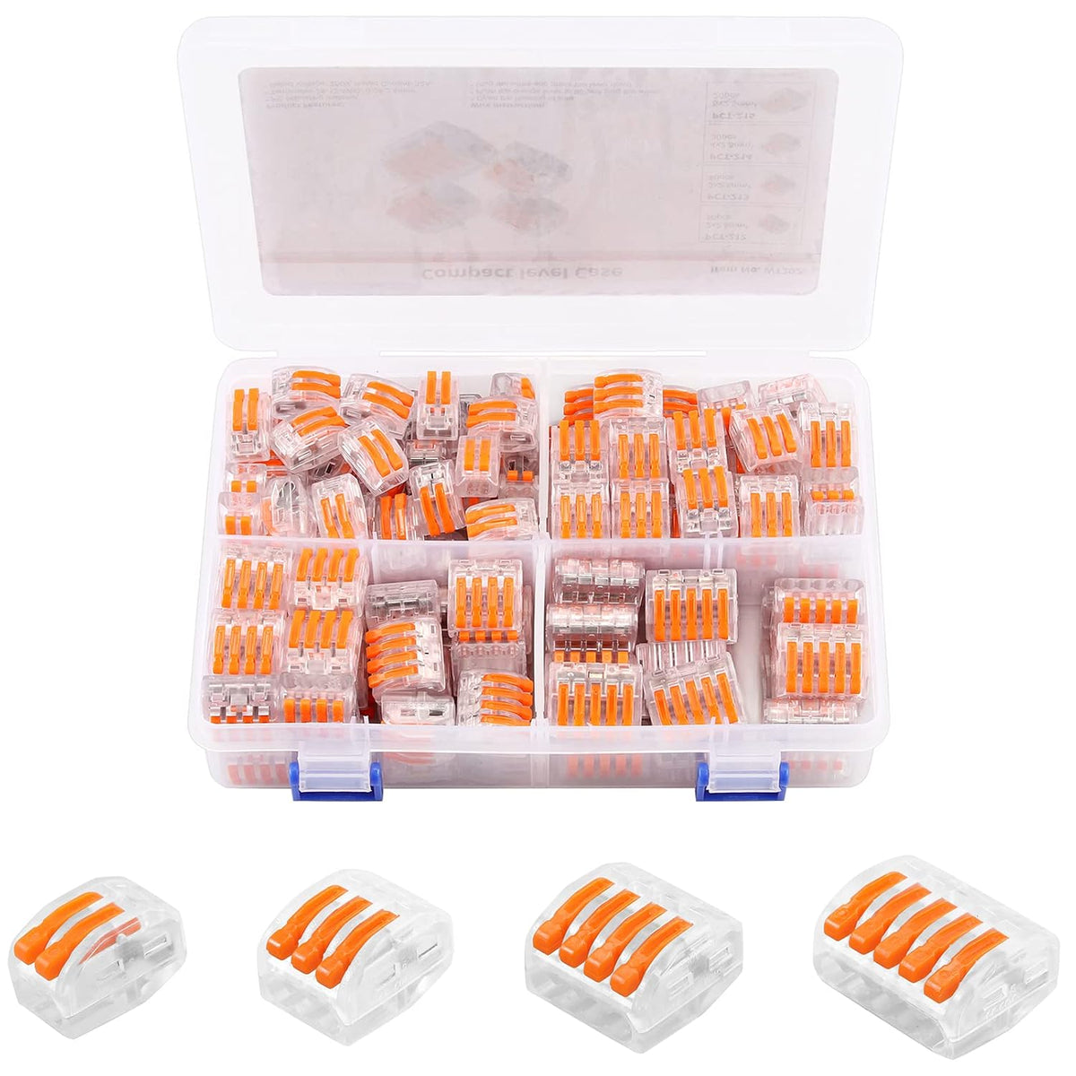 140pcs Lever Wire Connectors Assortment 4 Models Pack of 2 Q36664