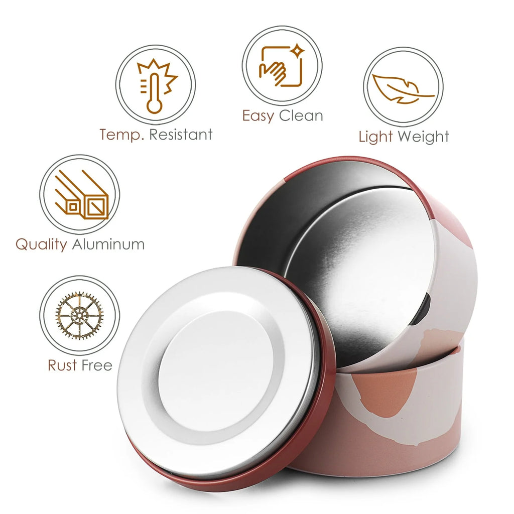 Candle Tins with Lids Stainless Steel 4Oz Set of 12 A4836