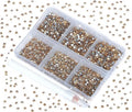 7200 Pieces 6 Mixed Sizes Round Crystal Rhinestones H25386