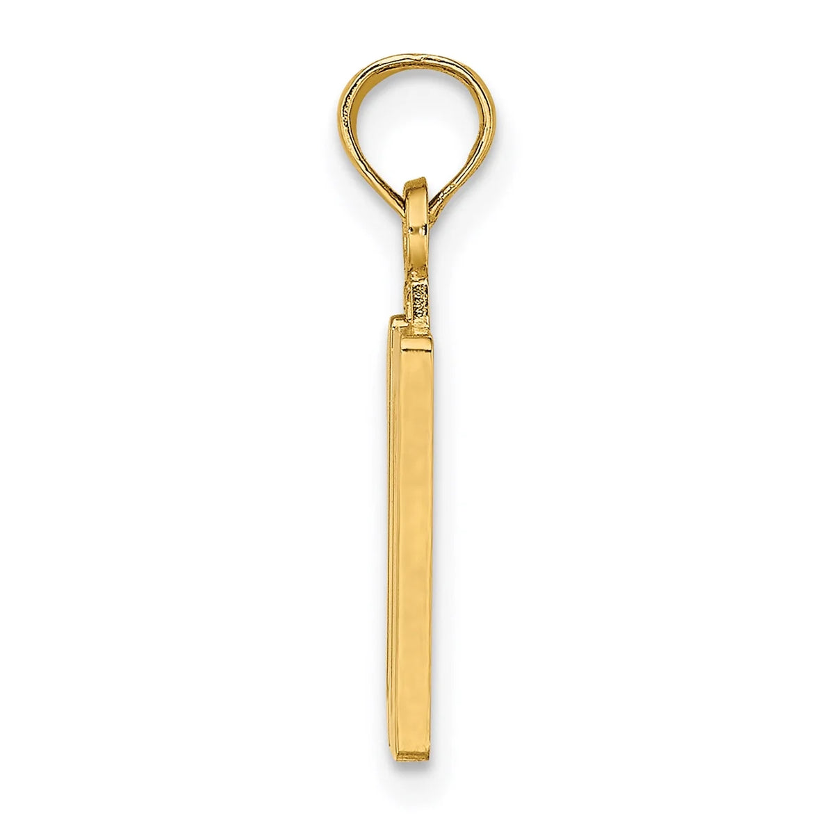 14K Yellow Gold Polished Number 10 Pendant Charm with 10K Yellow Gold Rope Chain Necklace 16'' Q35868