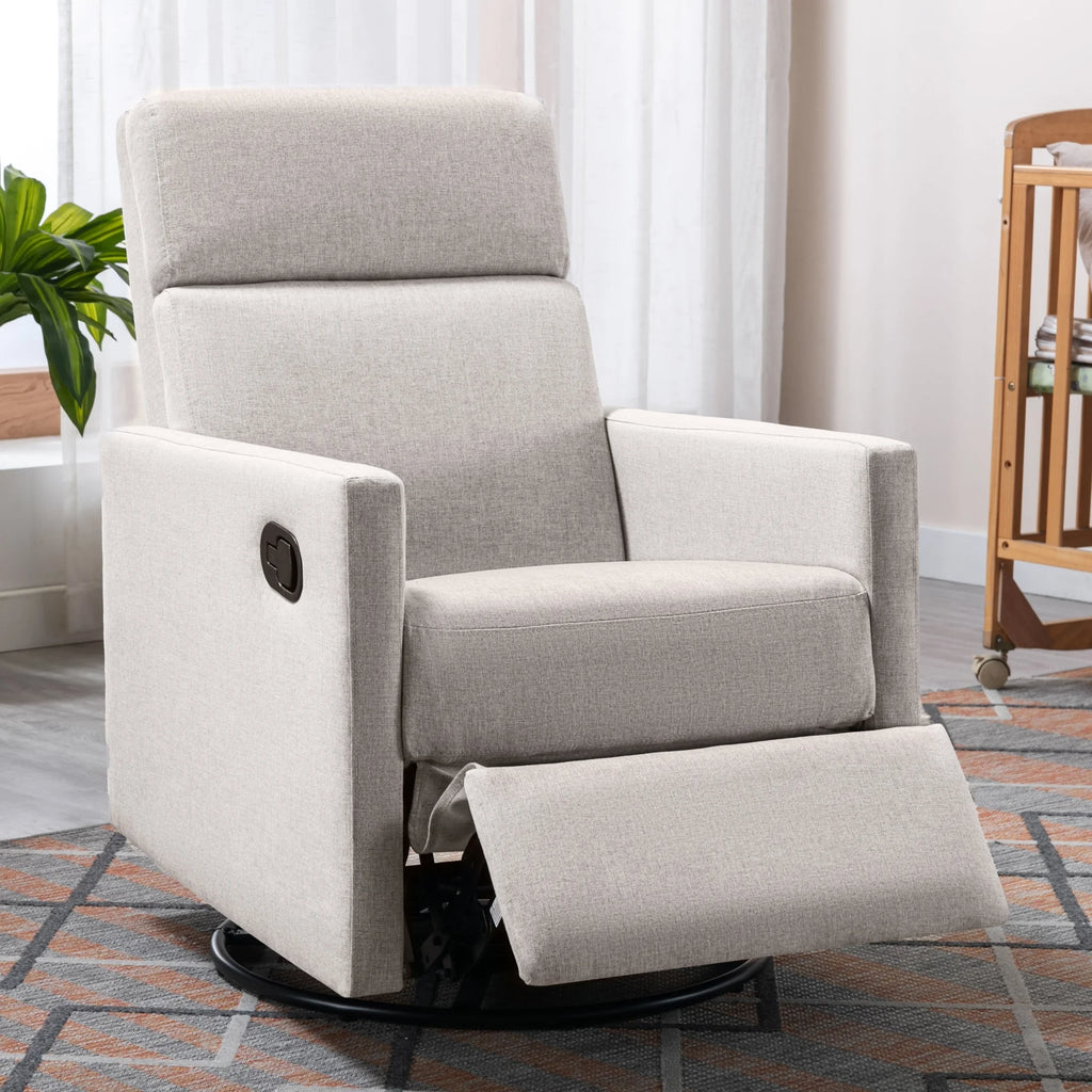 Tan Upholstered Power Recliner Chair F3632