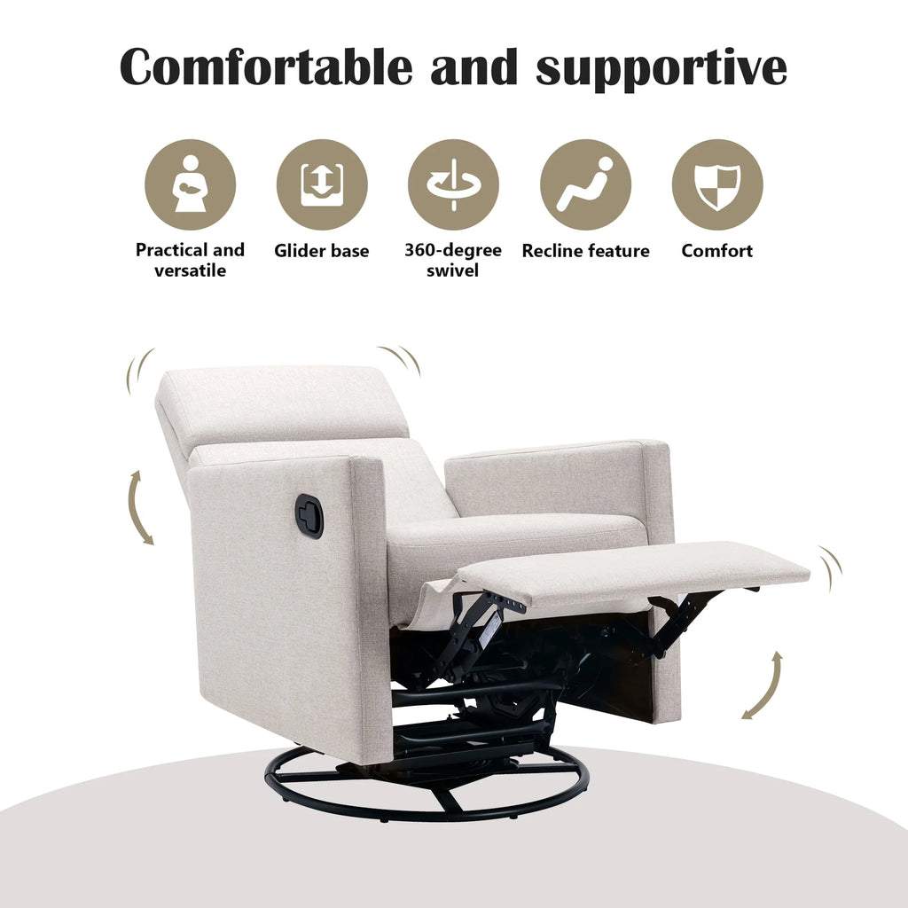 Tan Upholstered Power Recliner Chair F3632