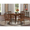 Mahogany Solid Wood Drop Leaf Dining Set V8035