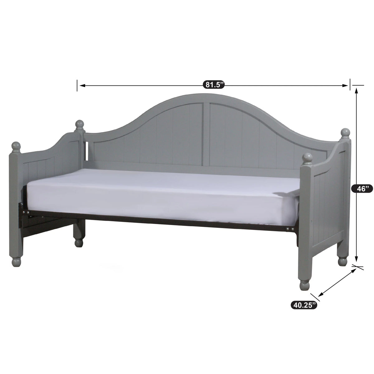 Gray Wood Daybed with Trundle U1663