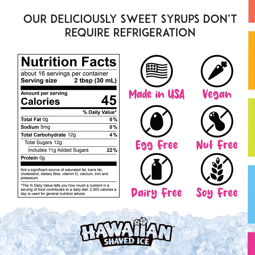 6 Flavor Shaved Ice Syrup Fun Pack with Accessories C531