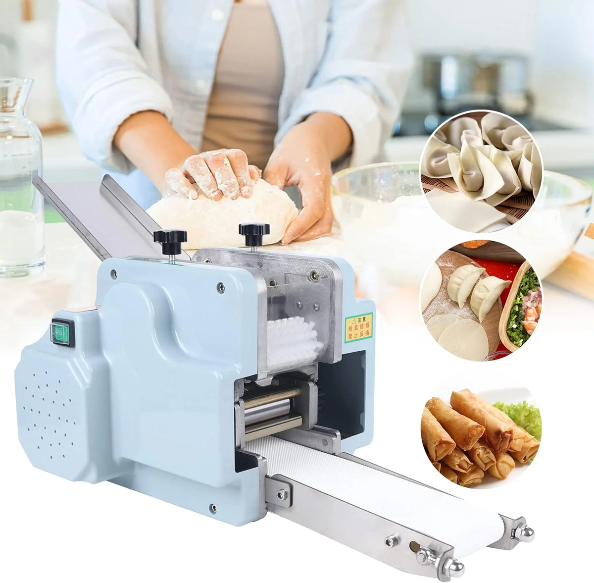 Commercial Electric Dough Processing Maker Dumpling Skin Machine 3.15” Mold 110V O23660