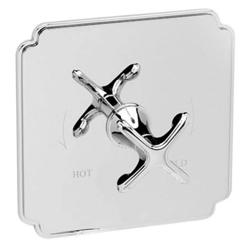 Satin Gold Balanced Pressure Shower Trim Plate with Lever Handle G5122