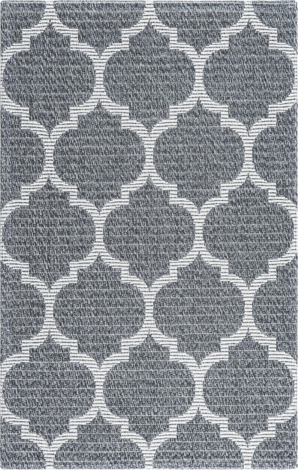2' x 3' Dark Gray Flatweave Rug F4727