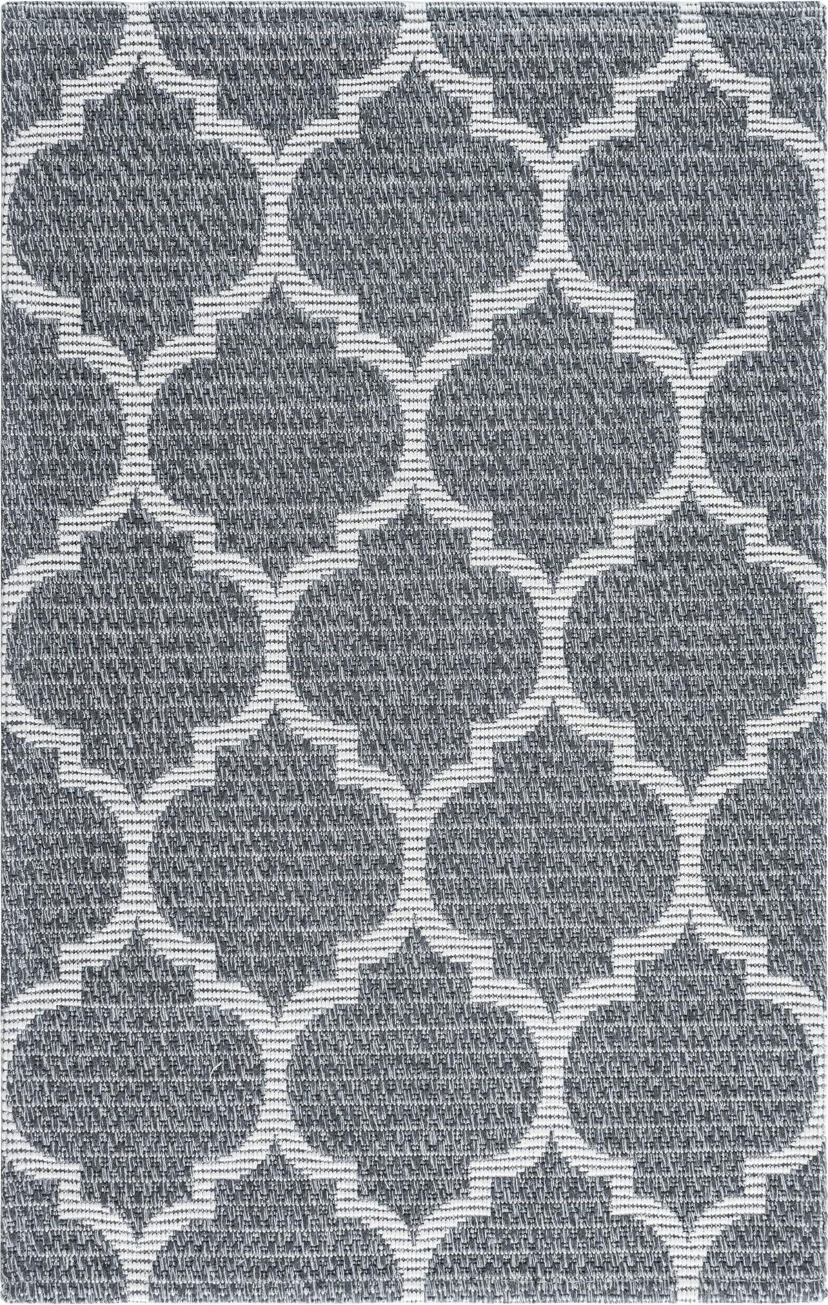 2' x 3' Dark Gray Flatweave Rug F4727