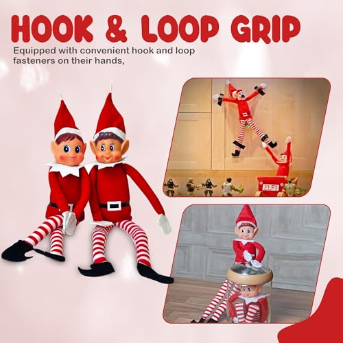 12 Inch Boy & Girl Christmas Elf Figures V58513