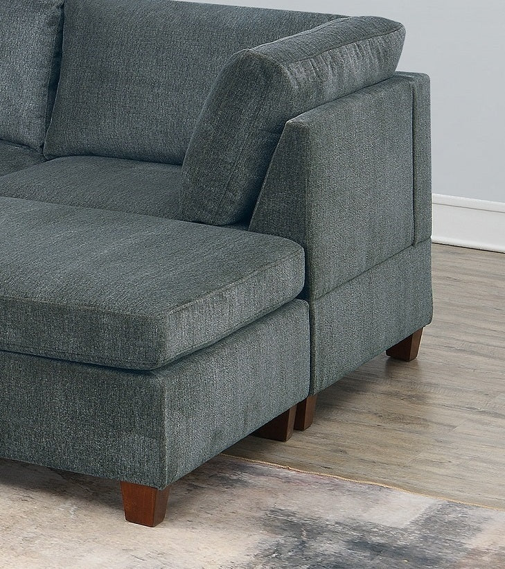 Grey Chenille Modular Sectional 9pc Set G611