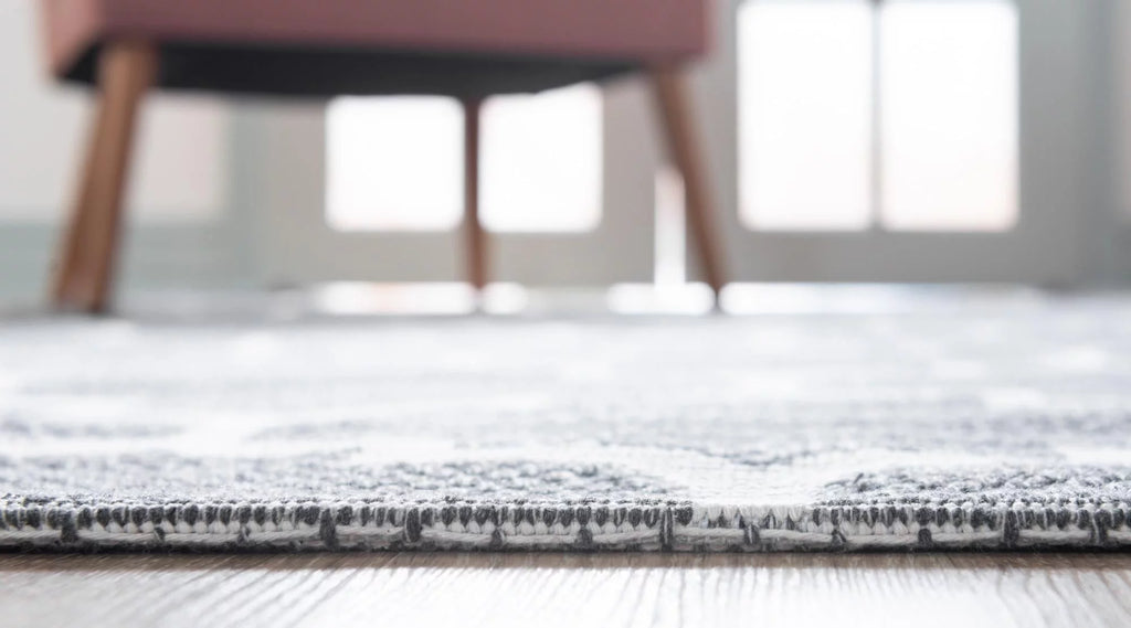 2' x 3' Dark Gray Flatweave Rug F4727